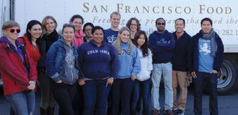 Young alumni in the Bay Area volunteered with the San Francisco Food Bank, one of CCYA&amp;#039;s growing number of community outreach efforts. 